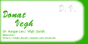 donat vegh business card